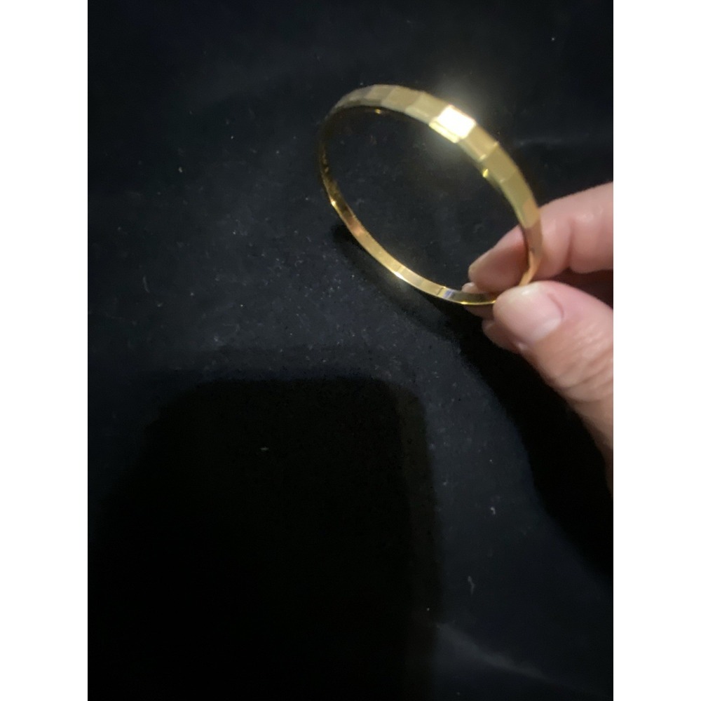Monet Gold Tone Vintage Bangle Bracelet Costume Jewelry